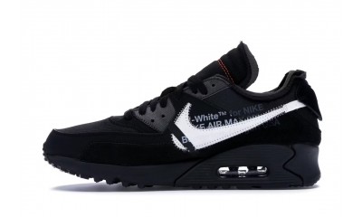 (Free Shipping)Nike Air Max 90 OFF-White Black AA7293-001