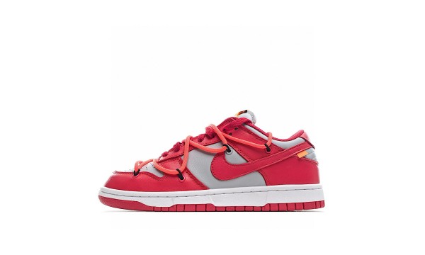 (Free Shipping)Nike Dunk Low Off-White University Red CT0856-600