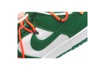 (Free Shipping)Nike Dunk Low Off-White Pine Green CT0856-100