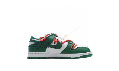 (Free Shipping)Nike Dunk Low Off-White Pine Green CT0856-100