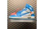 (Free Shipping)Jordan 1 Retro High Off-White University Blue AQ0818-148