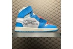 (Free Shipping)Jordan 1 Retro High Off-White University Blue AQ0818-148