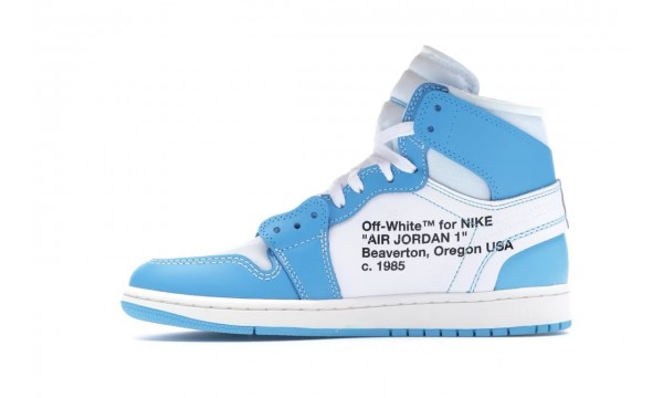 (Free Shipping)Jordan 1 Retro High Off-White University Blue AQ0818-148