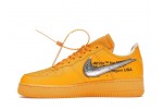 (Free Shipping)Off-White X NK Air Force 1 University Gold DD1876-700