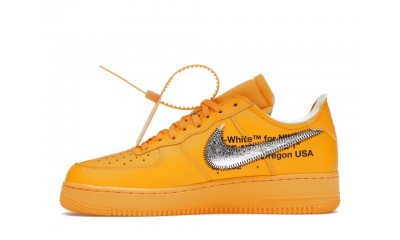 (Free Shipping)Off-White X NK Air Force 1 University Gold DD1876-700