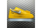 (Free Shipping)Off-White X NK Air Force 1 University Gold DD1876-700