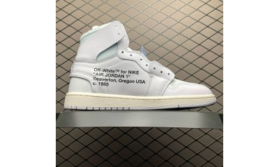 (Free Shipping)Jordan 1 Retro High Off-White White AQ0818-100