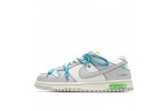 (Free Shipping)Off-White x Nike SB Dunk Low OW White Grey Blue DM1602-115