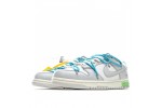 (Free Shipping)Off-White x Nike SB Dunk Low OW White Grey Blue DM1602-115