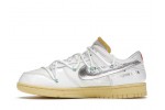 (Free Shipping)ReactRun Off White Nike Dunk Low 01 Of 50 OW White Metallic Silver DM1602-127