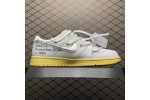 (Free Shipping)ReactRun Off White Nike Dunk Low 01 Of 50 OW White Metallic Silver DM1602-127