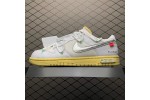 (Free Shipping)ReactRun Off White Nike Dunk Low 01 Of 50 OW White Metallic Silver DM1602-127