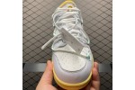 (Free Shipping)ReactRun Off White Nike Dunk Low 01 Of 50 OW White Metallic Silver DM1602-127