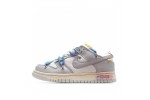 (Free Shipping)Off-White x Nike SB Dunk Low The 50 NO.10 White Grey Blue Yellow DM1602-113