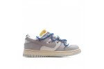 (Free Shipping)Off-White x Nike SB Dunk Low The 50 NO.10 White Grey Blue Yellow DM1602-113