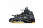 (Free Shipping)Jordan 5 Retro Off-White Black CT8480-001