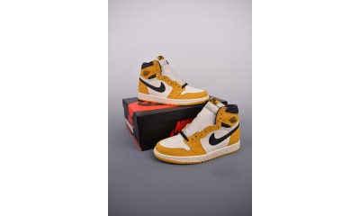 (Free Shipping)Air Jordan 1 High OG Yellow Ochre DZ5485-701