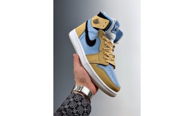 (Free Shipping)Jordan 1 High Zoom Air CMFT Psychic Blue (W) CT0979-400