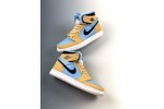 (Free Shipping)Jordan 1 High Zoom Air CMFT Psychic Blue (W) CT0979-400