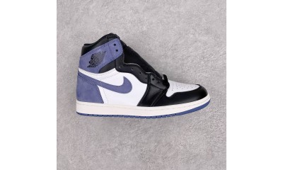 (Free Shipping)Jordan 1 Retro High Blue Moon  555088-115