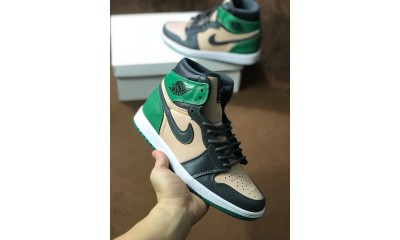 (Free Shipping)Jordan 1 Retro High Bio Beige Anthracite Mystic Green (W) AH7389-203