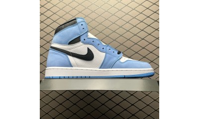 (Free Shipping)Jordan 1 Retro High White University Blue Black 555088-134