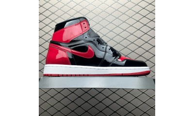 (Free Shipping)Air Jordan 1 High OG 'Bred Patent' 555088-063