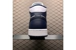 (Free Shipping)Jordan 1 Mid White Metallic Gold Obsidian (GS) 554725-174