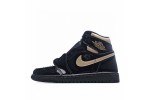 (Free Shipping)Jordan 1 Retro High Black Metallic Gold (2020) 555088-032