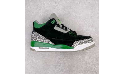 (Free Shipping)Air Jordan 3 Retro Pine Green Cement Grey Black CT8532-030